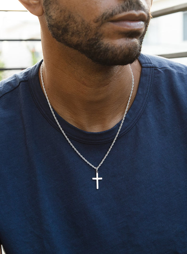 Mens Cross Pendant Necklace